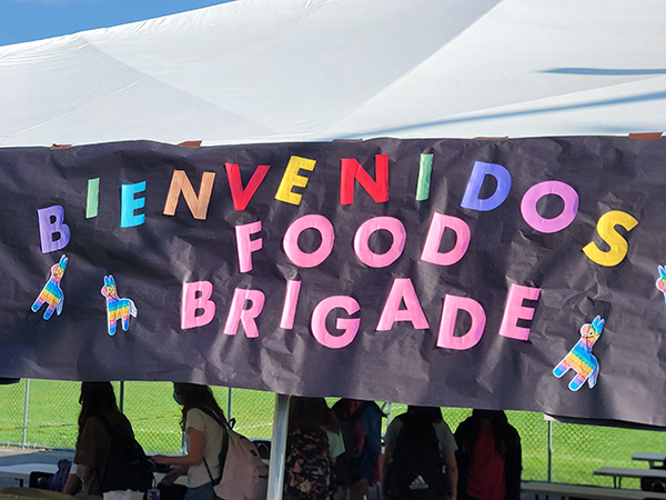 The Food Brigade talks to middle school students